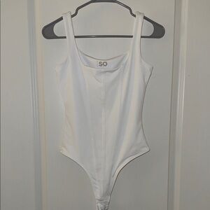 SO Elegant White Women's Bodysuit